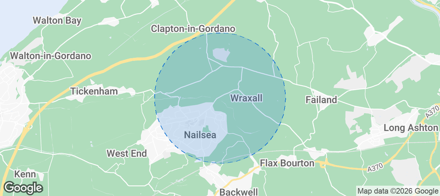 North Somerset Airbnb map